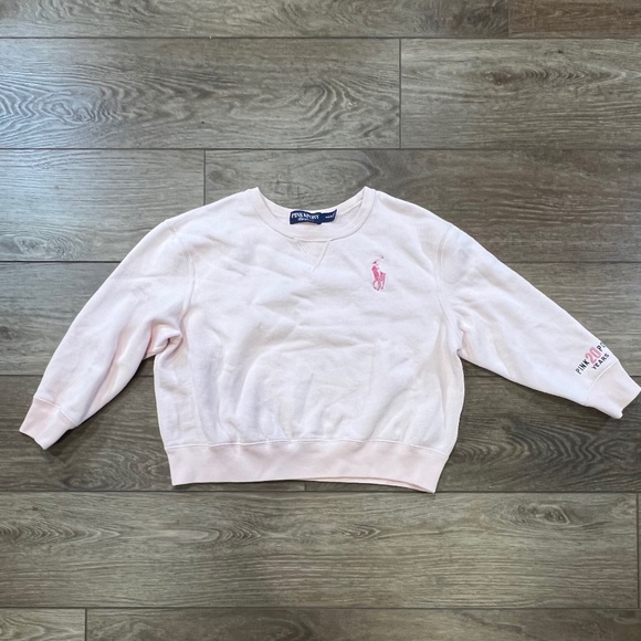 Polo Ralph Lauren Girls Pink Pony Love 20th Anniversary Crewneck, M (8-10)